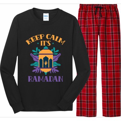 Keep Calm Its Ramadan Muslim Kareem Mubarak Eid Gift Long Sleeve Pajama Set