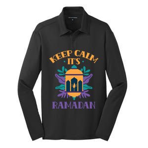 Keep Calm Its Ramadan Muslim Kareem Mubarak Eid Gift Silk Touch Performance Long Sleeve Polo