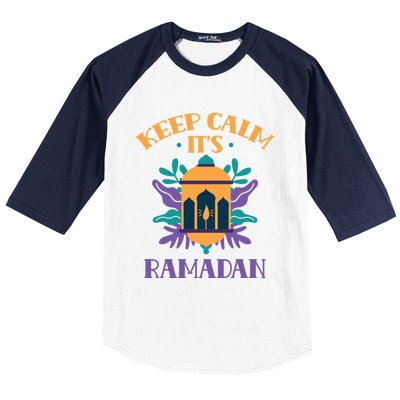 Keep Calm Its Ramadan Muslim Kareem Mubarak Eid Gift Baseball Sleeve Shirt