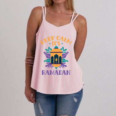 Keep Calm Its Ramadan Muslim Kareem Mubarak Eid Gift Women's Strappy Tank