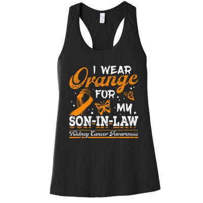 Kidney Cancer I Wear Orange For My Soninlaw Ribbon Women's Racerback Tank