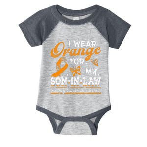 Kidney Cancer I Wear Orange For My Soninlaw Ribbon Infant Baby Jersey Bodysuit