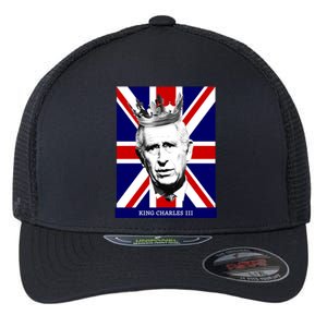 King Charles Iii Gift Union Jack Royal Family Gift Flexfit Unipanel Trucker Cap