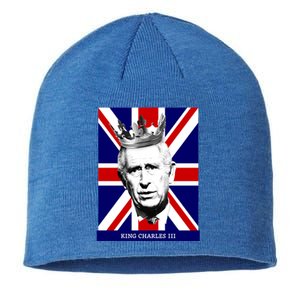 King Charles Iii Gift Union Jack Royal Family Gift Sustainable Beanie