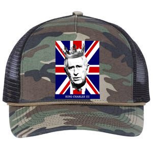 King Charles Iii Gift Union Jack Royal Family Gift Retro Rope Trucker Hat Cap