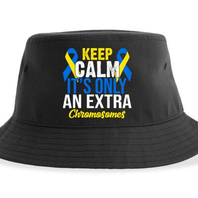 Keep Calm Its Only An Extra Chromosomes Down Syndrome Sustainable Bucket Hat