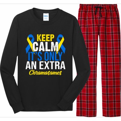 Keep Calm Its Only An Extra Chromosomes Down Syndrome Long Sleeve Pajama Set