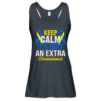 Keep Calm Its Only An Extra Chromosomes Down Syndrome Ladies Essential Flowy Tank