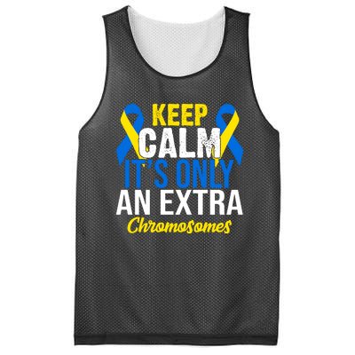 Keep Calm Its Only An Extra Chromosomes Down Syndrome Mesh Reversible Basketball Jersey Tank