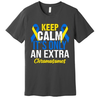 Keep Calm Its Only An Extra Chromosomes Down Syndrome Premium T-Shirt