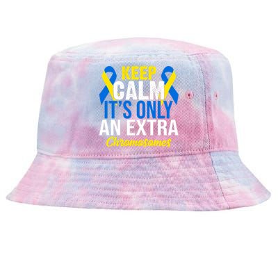 Keep Calm Its Only An Extra Chromosomes Down Syndrome Tie-Dyed Bucket Hat