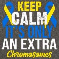 Keep Calm Its Only An Extra Chromosomes Down Syndrome Cotton Canvas Backpack