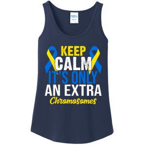 Keep Calm Its Only An Extra Chromosomes Down Syndrome Ladies Essential Tank