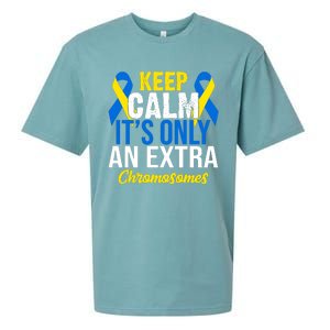 Keep Calm Its Only An Extra Chromosomes Down Syndrome Sueded Cloud Jersey T-Shirt