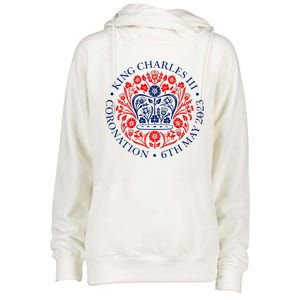 King Charles III Coronation Womens Funnel Neck Pullover Hood