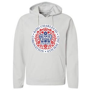 King Charles III Coronation Official Logo Watch Party Performance Fleece Hoodie