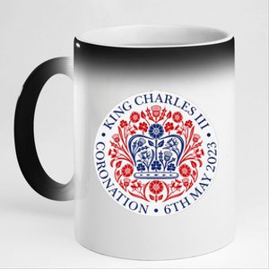 King Charles III Coronation Official Logo Watch Party 11oz Black Color Changing Mug