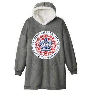 King Charles III Coronation Official Logo Watch Party Hooded Wearable Blanket