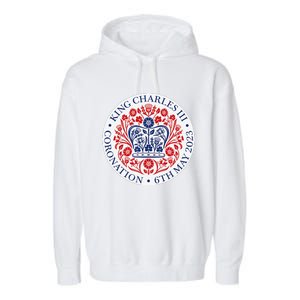 King Charles III Coronation Official Logo Watch Party Garment-Dyed Fleece Hoodie