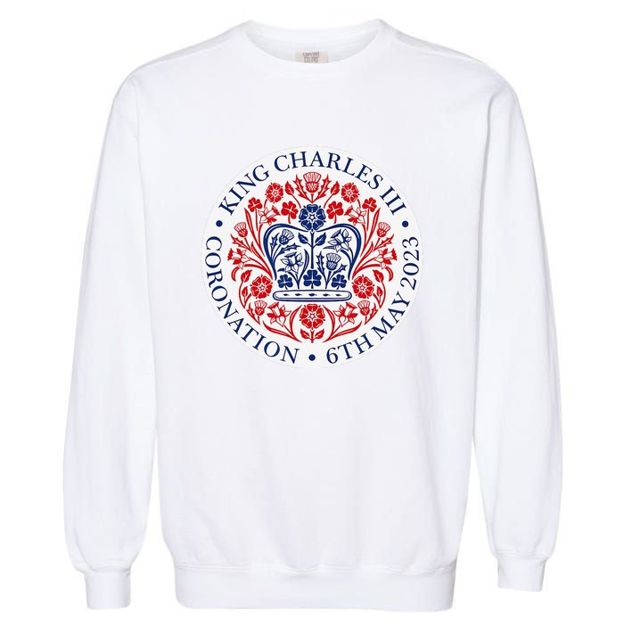 King Charles III Coronation Official Logo Watch Party Garment-Dyed Sweatshirt