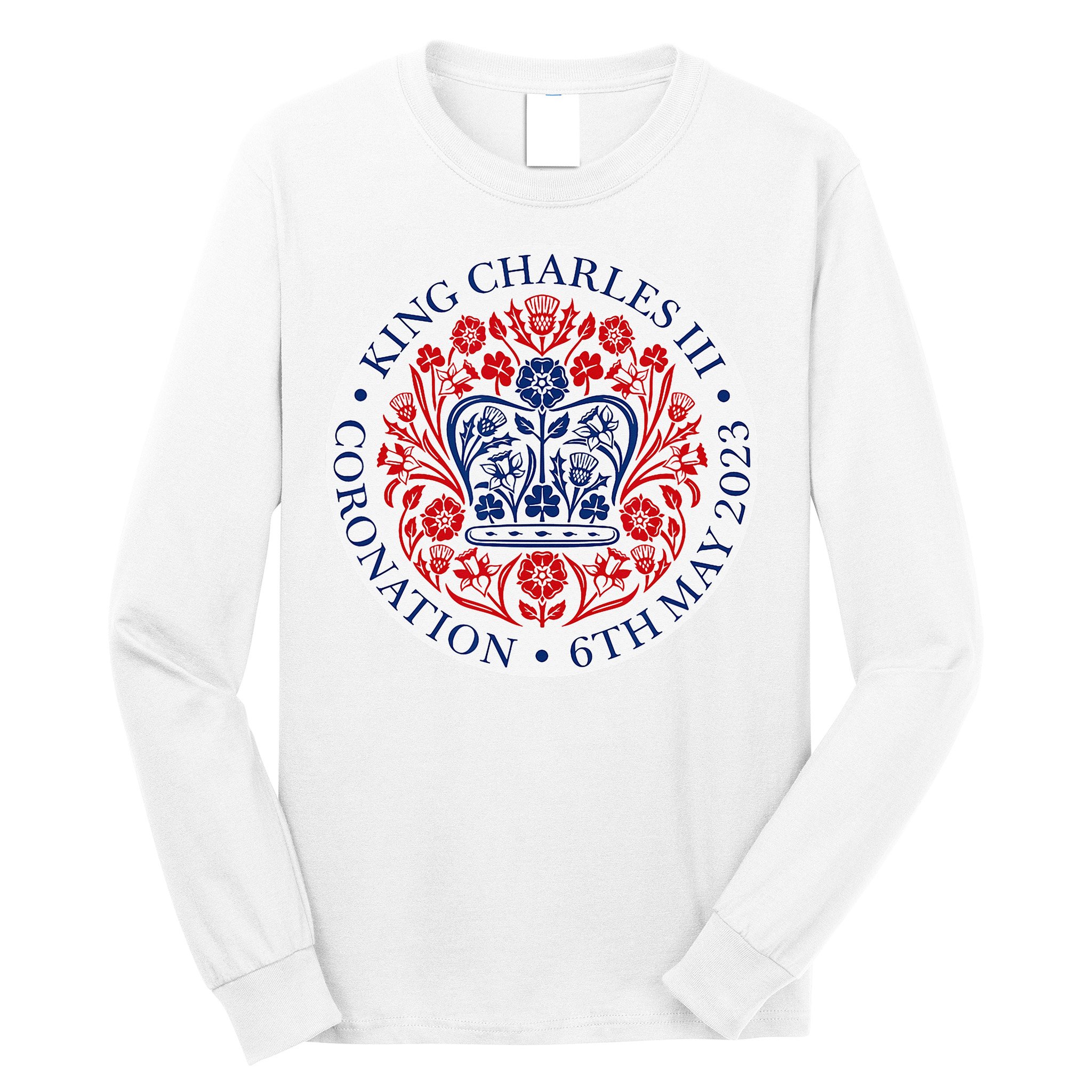 King Charles III Coronation Official Logo Watch Party Long Sleeve Shirt