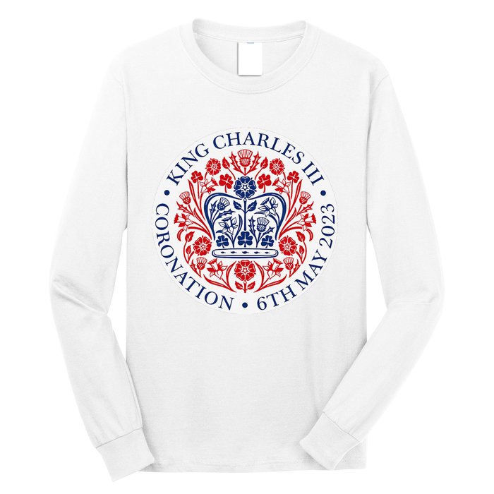 King Charles III Coronation Official Logo Watch Party Long Sleeve Shirt