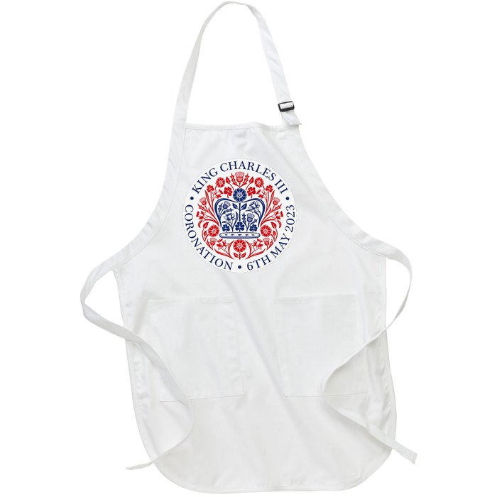 King Charles III Coronation Official Logo Watch Party Full-Length Apron With Pockets