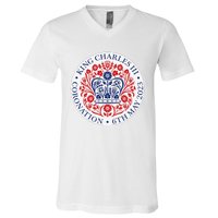 King Charles III Coronation Official Logo Watch Party V-Neck T-Shirt