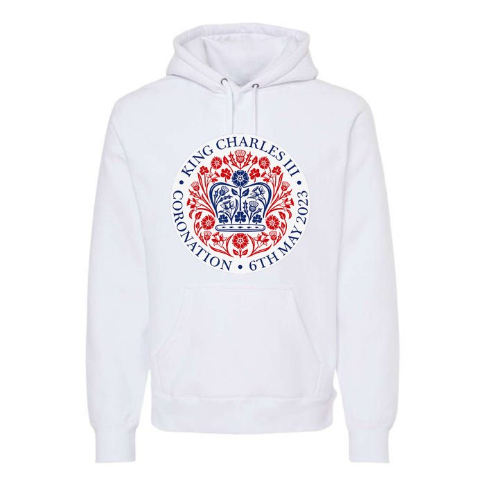 King Charles III Coronation Official Logo Watch Party Premium Hoodie