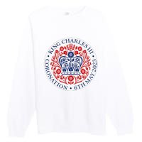 King Charles III Coronation Official Logo Watch Party Premium Crewneck Sweatshirt