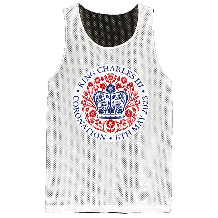 King Charles III Coronation Official Logo Watch Party Mesh Reversible Basketball Jersey Tank