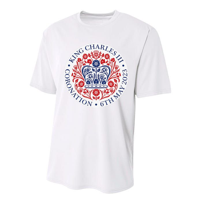 King Charles III Coronation Official Logo Watch Party Performance Sprint T-Shirt