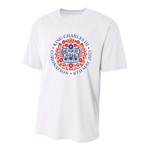 King Charles III Coronation Official Logo Watch Party Youth Performance Sprint T-Shirt