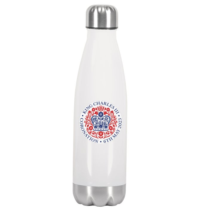 King Charles III Coronation Official Logo Watch Party Stainless Steel Insulated Water Bottle