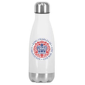 King Charles III Coronation Official Logo Watch Party Stainless Steel Insulated Water Bottle