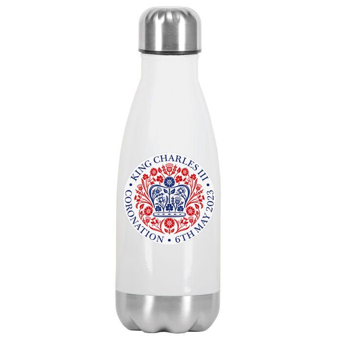 King Charles III Coronation Official Logo Watch Party Stainless Steel Insulated Water Bottle