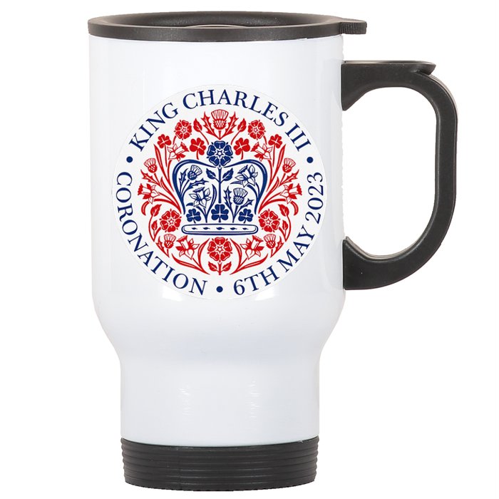 King Charles III Coronation Official Logo Watch Party Stainless Steel Travel Mug