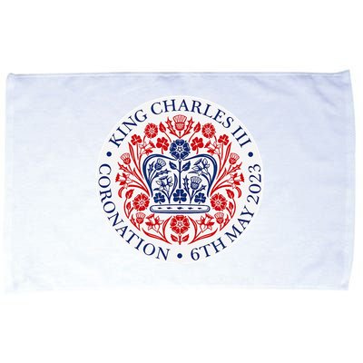 King Charles III Coronation Official Logo Watch Party Microfiber Hand Towel