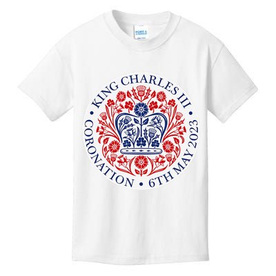 King Charles III Coronation Official Logo Watch Party Kids T-Shirt