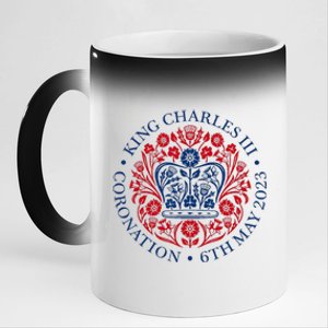 King Charles III Coronation 11oz Black Color Changing Mug