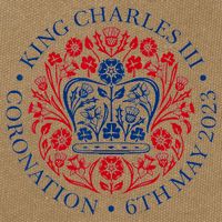 King Charles III Coronation Cotton Canvas Backpack