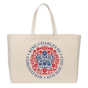 King Charles III Coronation Cotton Canvas Jumbo Tote