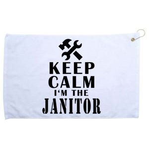 Keep Calm Im The Janitor Funny Quotes Caretaker School Grommeted Golf Towel