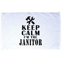 Keep Calm Im The Janitor Funny Quotes Caretaker School Microfiber Hand Towel