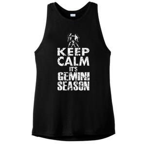 KEEP CALM ITS GEMINI SEASON ZODIAC BIRTHDAY Ladies PosiCharge Tri-Blend Wicking Tank