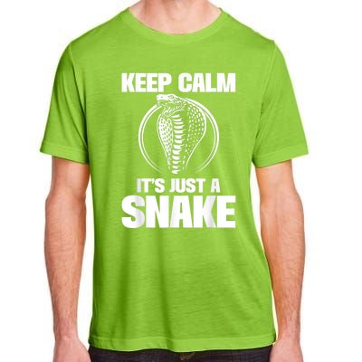 Keep Calm Its Just A Snake Snakes Lover Zoology Reptiles Adult ChromaSoft Performance T-Shirt