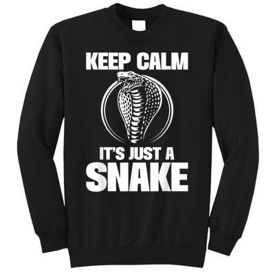 Keep Calm Its Just A Snake Snakes Lover Zoology Reptiles Sweatshirt