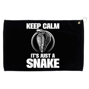 Keep Calm Its Just A Snake Snakes Lover Zoology Reptiles Grommeted Golf Towel