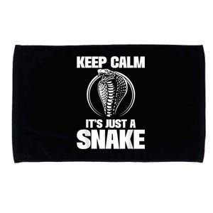 Keep Calm Its Just A Snake Snakes Lover Zoology Reptiles Microfiber Hand Towel