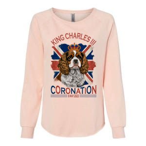 King Charles III British Royal Coronation May Spaniel Dog Womens California Wash Sweatshirt